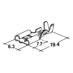 konektor 6,3mm 0,5-1,5mm dutinka