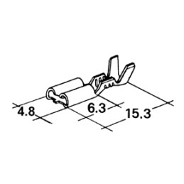 konektor 4,8mm 0,5-1mm dutinka