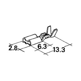 konektor 2,8mm 0,5-1mm dutinka