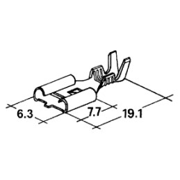 konektor 6,3mm 1-2,5mm dutinka zaistená