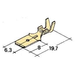 konektor 6,3mm 1-2,5mm kolík