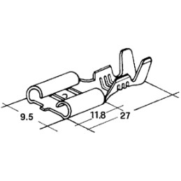 Connector 9.5 mm 2-4 mm sleeve