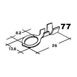 kabelové oko 8,2mm drát...