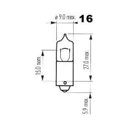 žárovka 24V 10W BA9s halogen