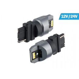 2pcs LED 12V/24V P27W clear...