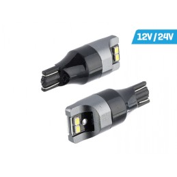 2ks LED 12V/24V W16W čirá...