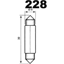 Bulb 12V 5W SV7 8x39mm