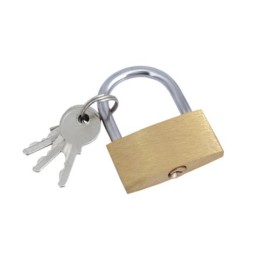 Brass padlock 40 mm 3x key
