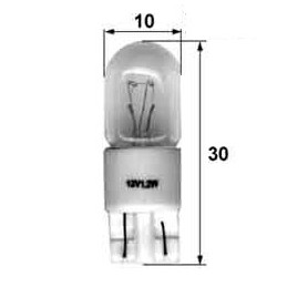 Bulb 12V 1.2W KW2, 1x9 T10...