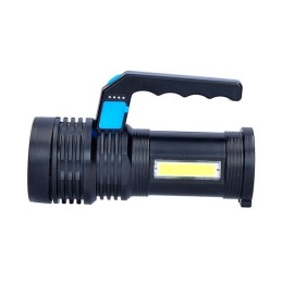 Rechargeable LED flashlight with side light, 150+100lm