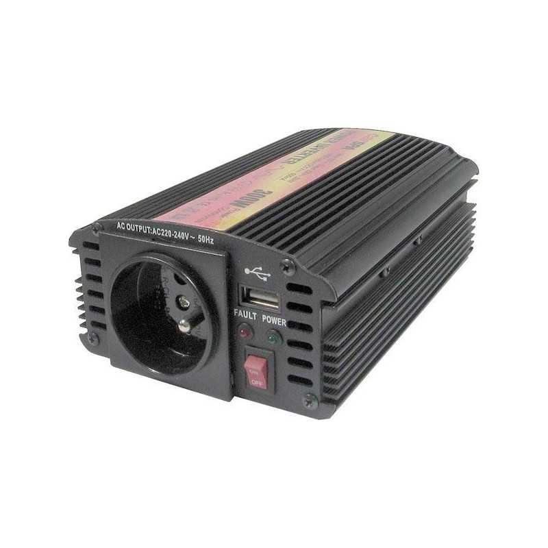 voltage converter from 24V DC to 230V AC 300W permanent+USB voltage converter from 24V DC to 230V AC 300W permanent+USB