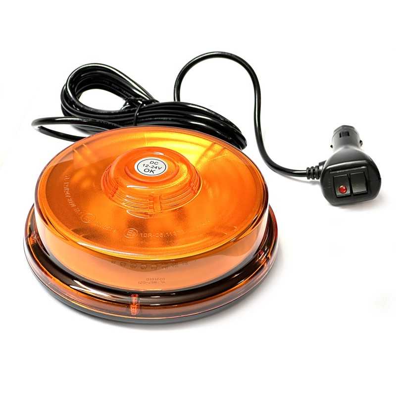 beacon LED magnetic 12V-24V orange 48 LED*1W