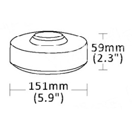beacon LED magnetic 12V-24V orange 48 LED*1W