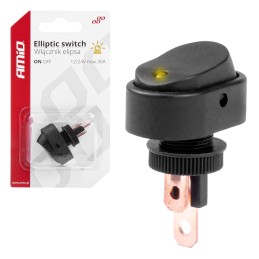 Switch oval yellow diode 12V/24V 30A