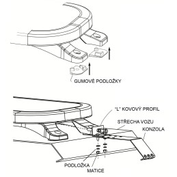 LED ramp light orange 162*1.5W 1197mm