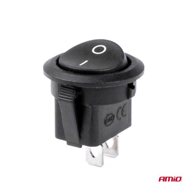 Switch round black 12V/24V 20A Switch round black 12V/24V 20A