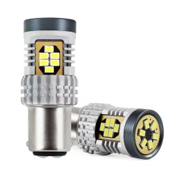 2pcs LED 12V/24V 21/5W BAY15D clear CANBUS