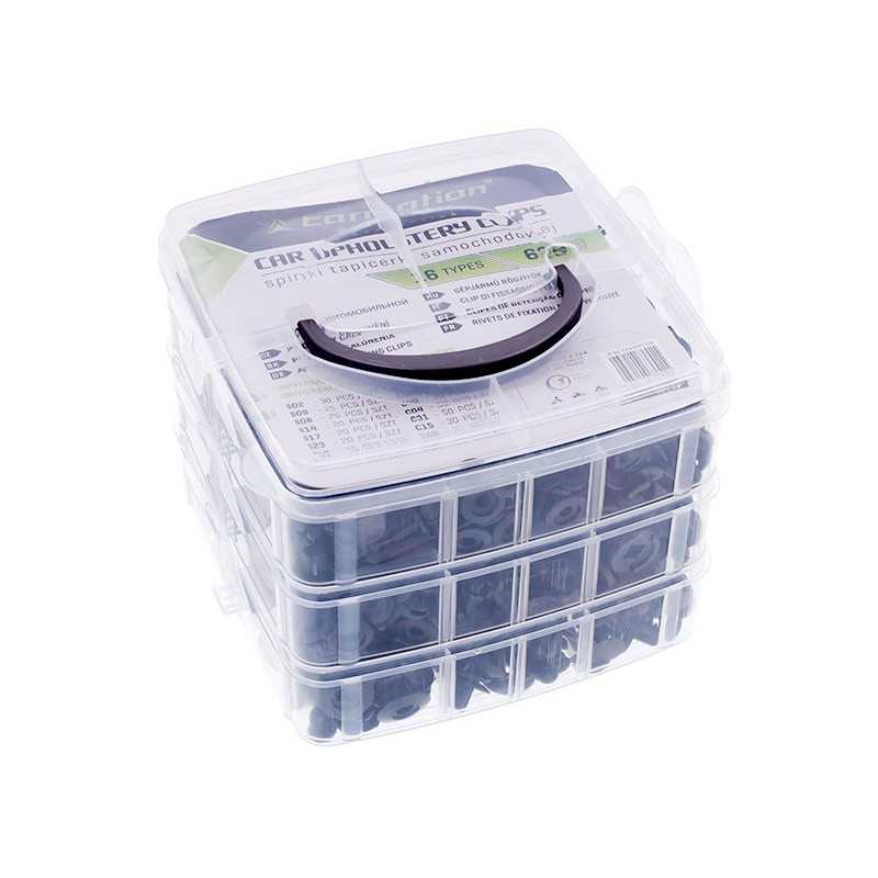 Set of car upholstery fasteners 625 pcs Set of car upholstery fasteners 625 pcs