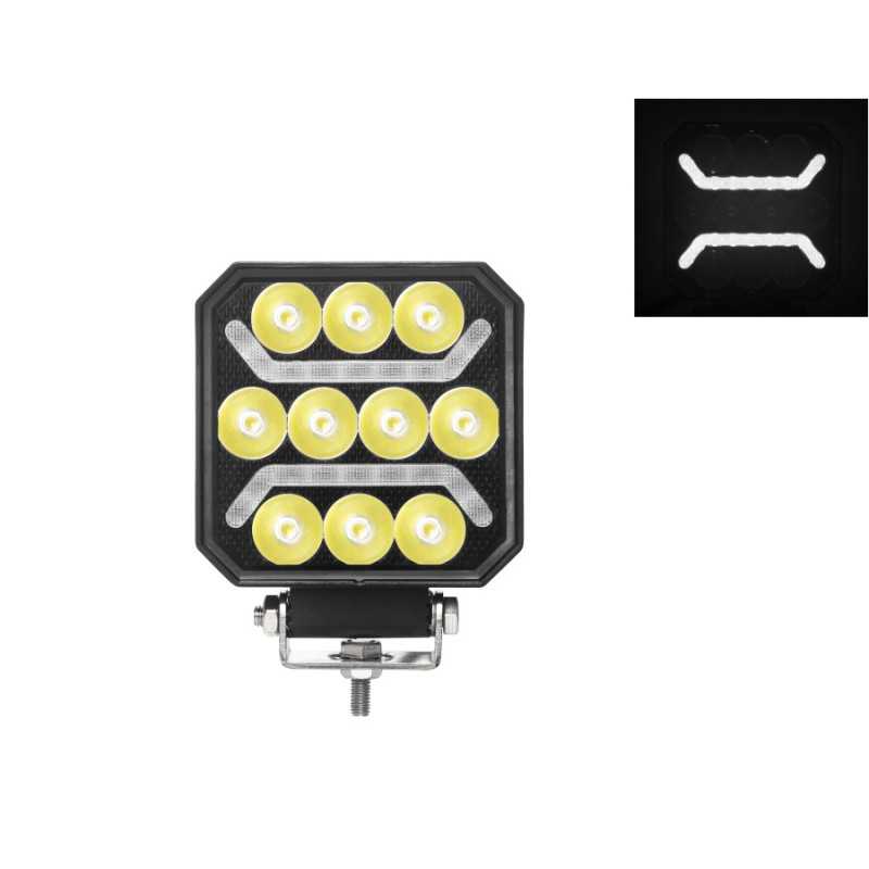 Spotlight LED working square + positional 12-24V 10x LED Spotlight LED working square + positional 12-24V 10x LED
