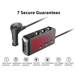 12/24V cigarette lighter connector + USB C