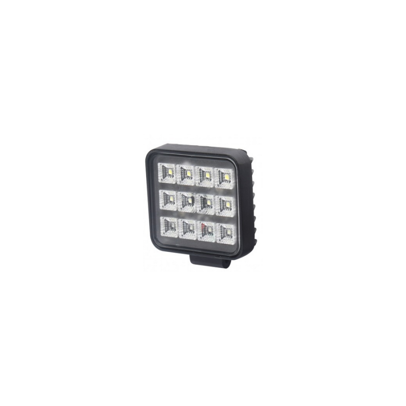 Square LED working spotlight 12-24V 12x LED with switch Square LED working spotlight 12-24V 12x LED with switch