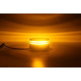 magnetic LED beacon 12V-24V orange 50LED with switch on the beacon