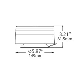 magnetic LED beacon 12V-24V orange 50LED with switch on the beacon