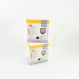 Square LED working spotlight 12-24V 12x LED with switch