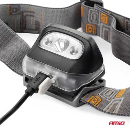 Headlamp LED 3W 1200mA rechargeable 180 lum