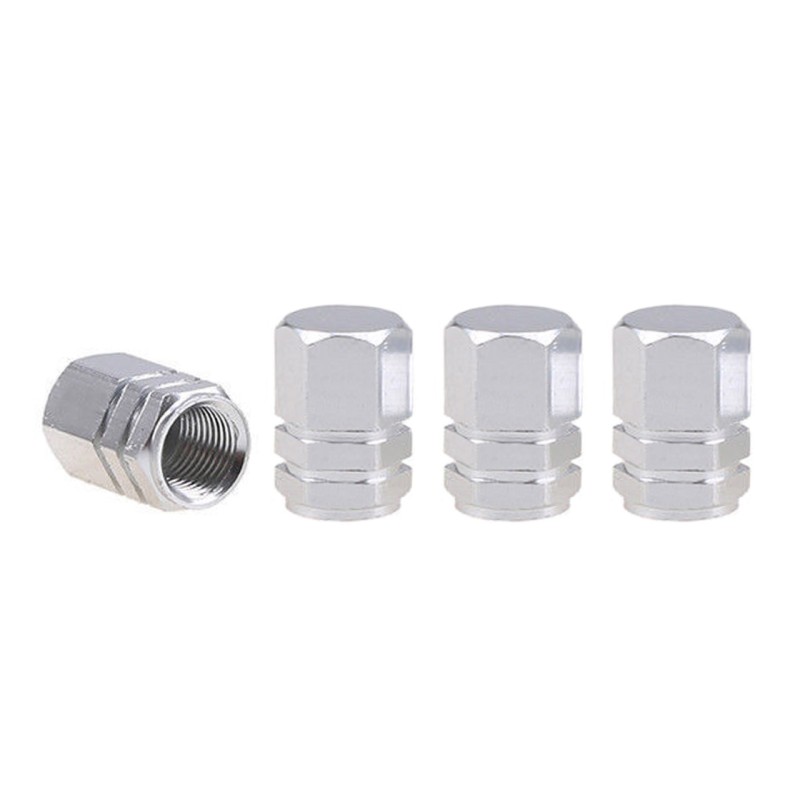 Silver aluminum caps 4 pcs
