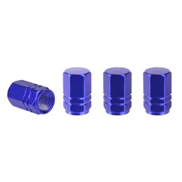 Blue aluminum caps 4 pcs