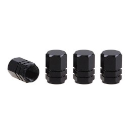 Aluminum caps black 4 pcs