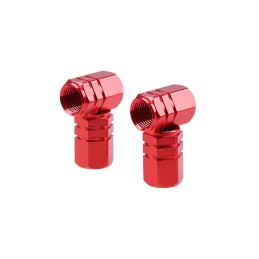 Red aluminum caps 4 pcs