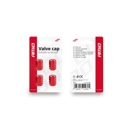 Red aluminum caps 4 pcs