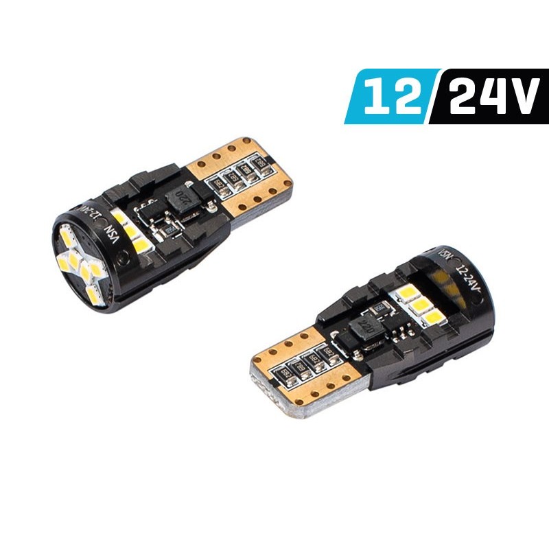 2pcs LED 12V/24V 5W W2.1x9.5d clear CANBUS 2pcs LED 12V/24V 5W W2.1x9.5d clear CANBUS