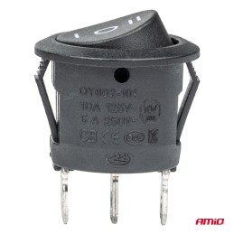 Black oval switch 12/230V