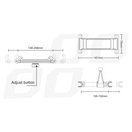 Tablet holder on the headrest
