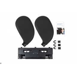 Folding headrest for the car, Cover - black PVC horse