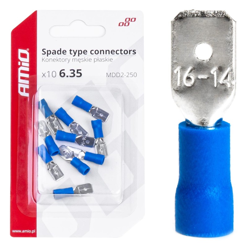 connector 6.35mm 1.5-2.5mm pin insulated 10 pcs connector 6.35mm 1.5-2.5mm pin insulated 10 pcs