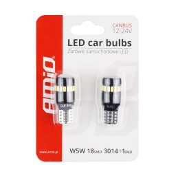 2pcs LED 12V/24V 5W W2.1x9.5d clear CANBUS