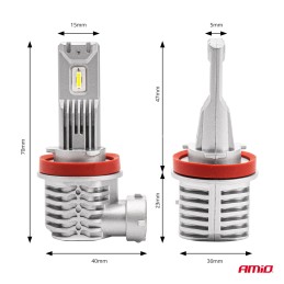 LED bulbs H8/H9/H11 2200 LM 2 pcs 12V 20W