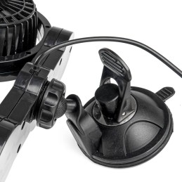 Car fan with suction cup 2x4" 24V