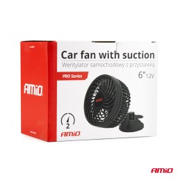 Car fan with suction cup 6" 12V