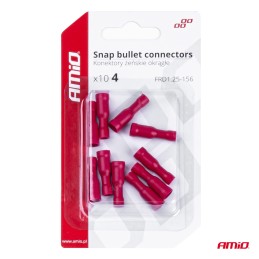 socket connector circular dia. 4mm red 10 pcs