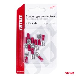 connector 7.4mm 1.25-2.5mm sleeve insulated 10 pcs