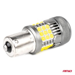 2pcs LED 12V/24V 21W BA15s clear CANBUS