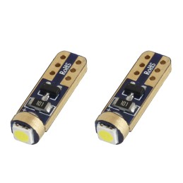 2pcs LED 12V 1.2W W2x4.6d clear 1xLED 3030