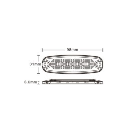 warning light LED orange PREDATOR 4*3.75W