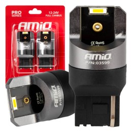 2ks LED 12V/24V W21W čirá...