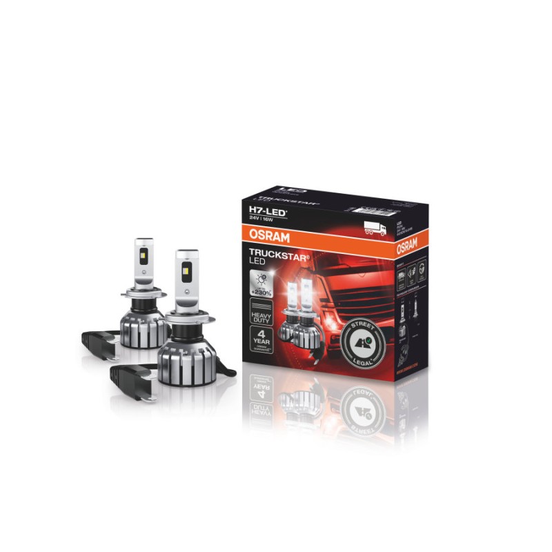 LED H7 24V 16W TRUCKSTAR LED OSRAM set 2 pcs LED H7 24V 16W TRUCKSTAR LED OSRAM set 2 pcs